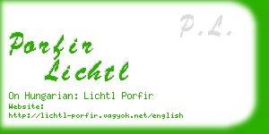 porfir lichtl business card
